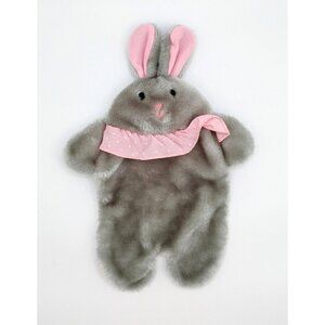 Avon Canada BUNNY RABBIT BATH PUPPET Wash Cloth Gray Pink 10" Plush